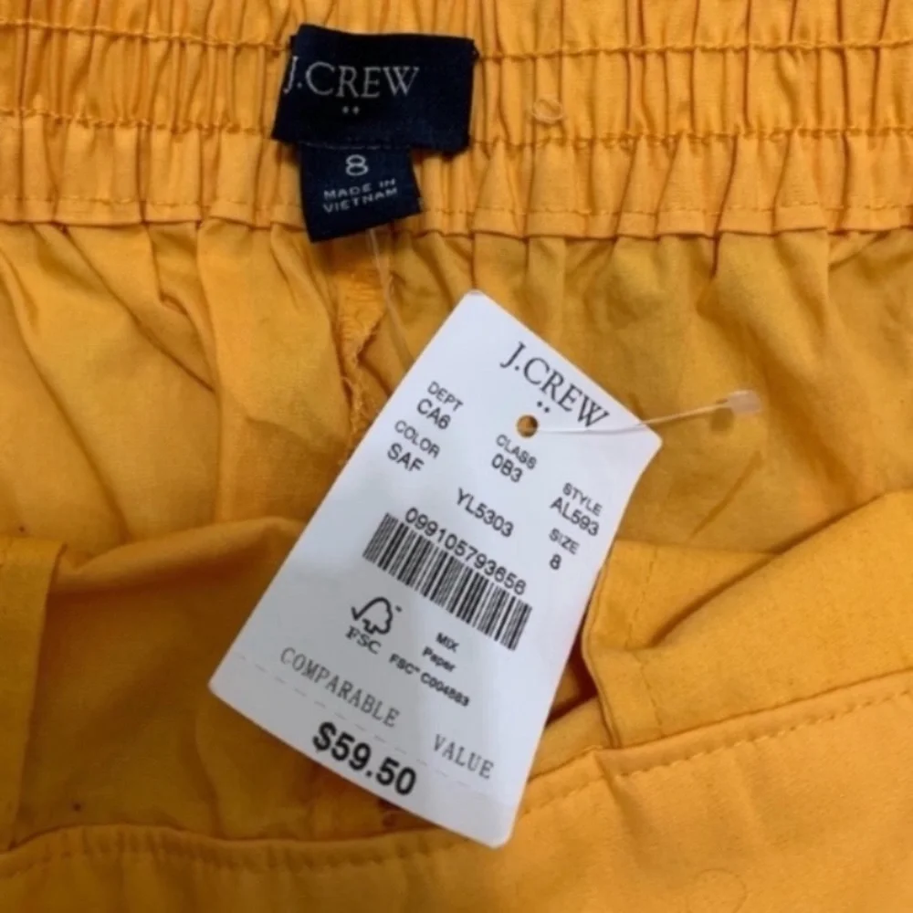 J Crew Bow Poplin Shorts 8 NWT